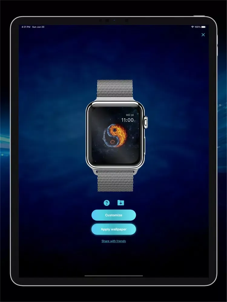 Ảnh chụp màn hình của Watch Face Wallpaper Gallery iPad 