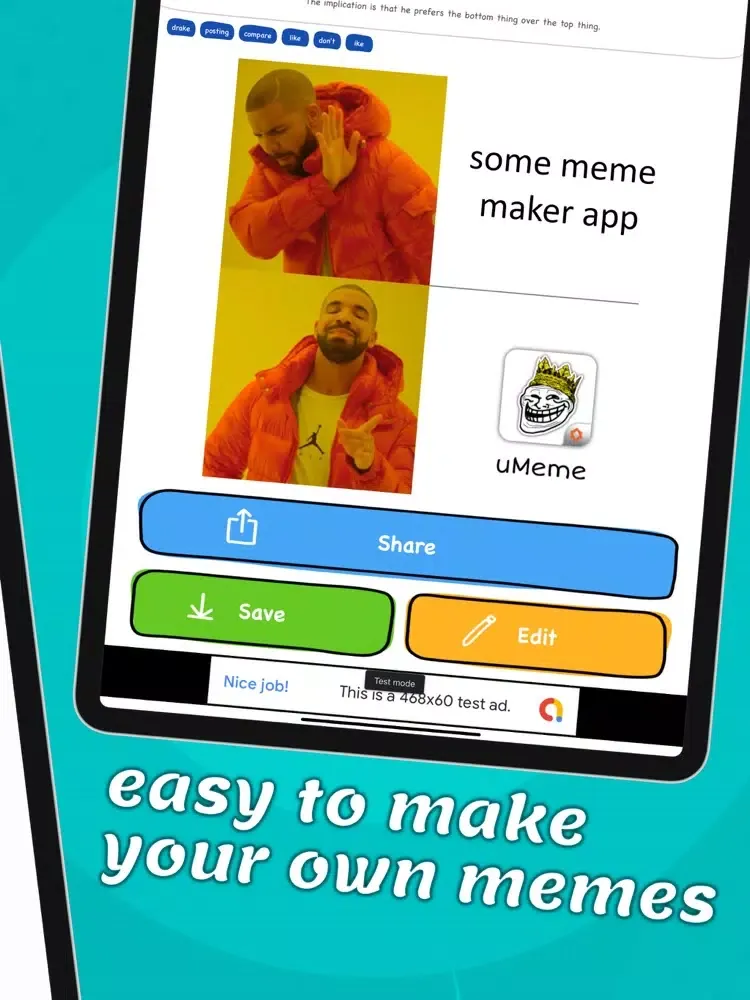 uMeme - Your Meme Maker iPad  Ekran Görüntüleri