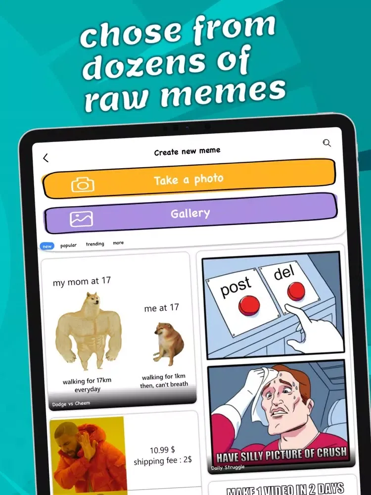 uMeme - Your Meme Maker iPad  Ekran Görüntüleri