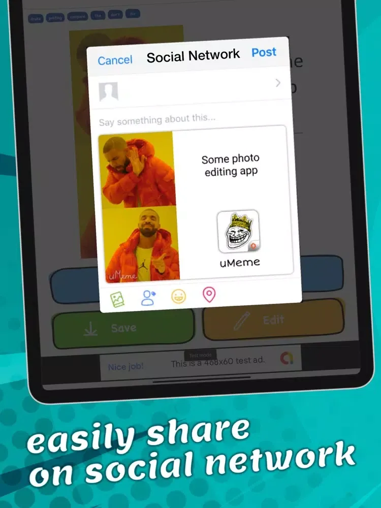 uMeme - Your Meme Maker iPad  Ekran Görüntüleri