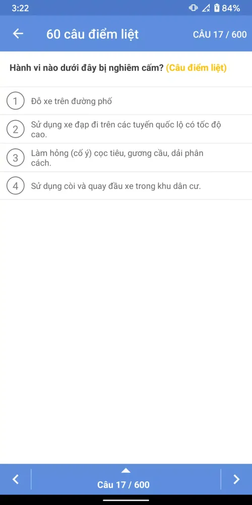 Ôn thi GPLX应用截图