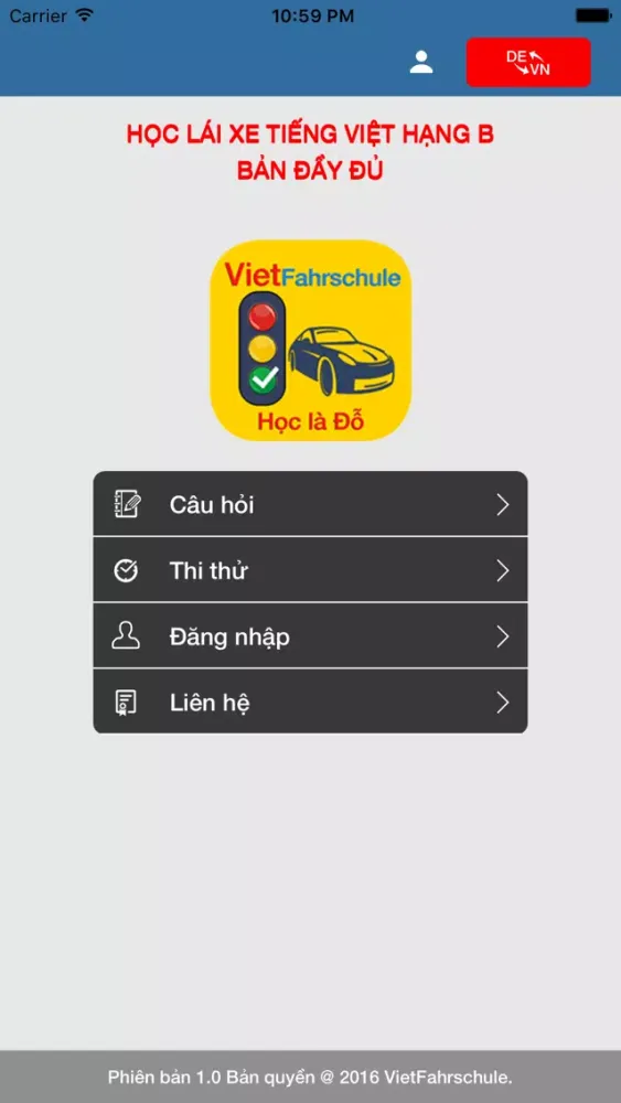 Captures d'écran de VietFahrschule