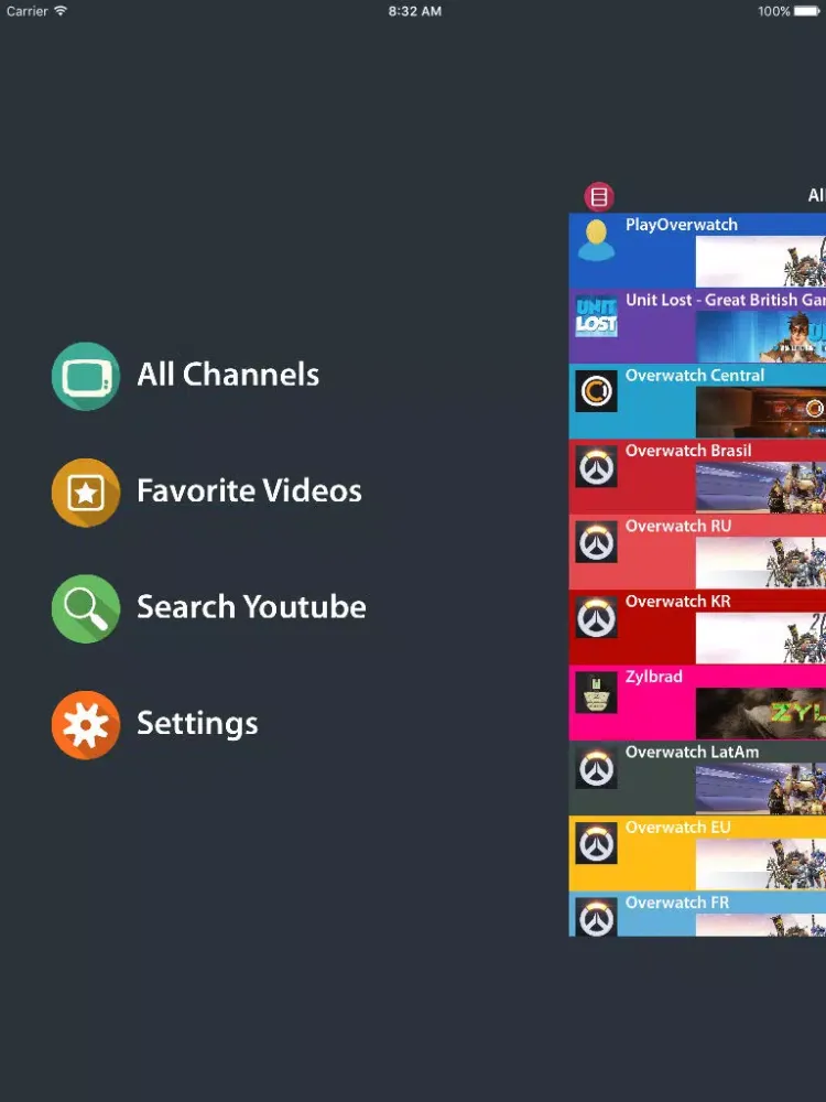 Tangkapan skrin Videos4Overwatch iPad 