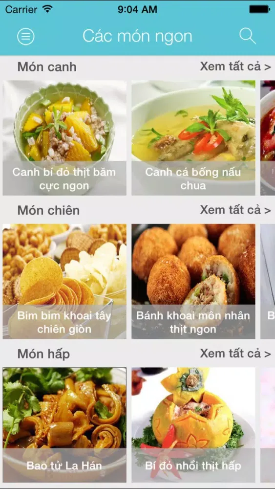 Ảnh chụp màn hình của Món Ăn Việt HD