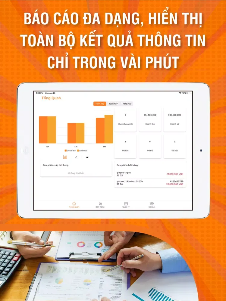 Quản lý nhà hàng Viethas iPad  Screenshots