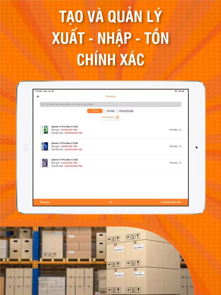 Quản lý nhà hàng Viethas iPad  Screenshots