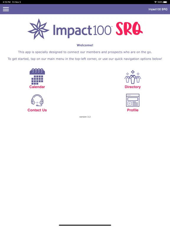 Impact100 SRQ iPad  Screenshots