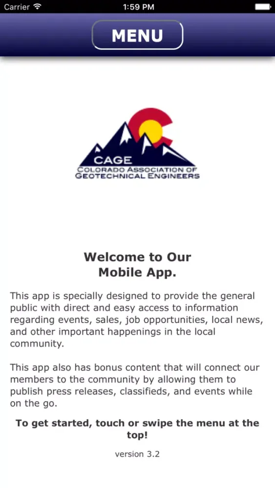 Captures d'écran de CAGE Mobile App