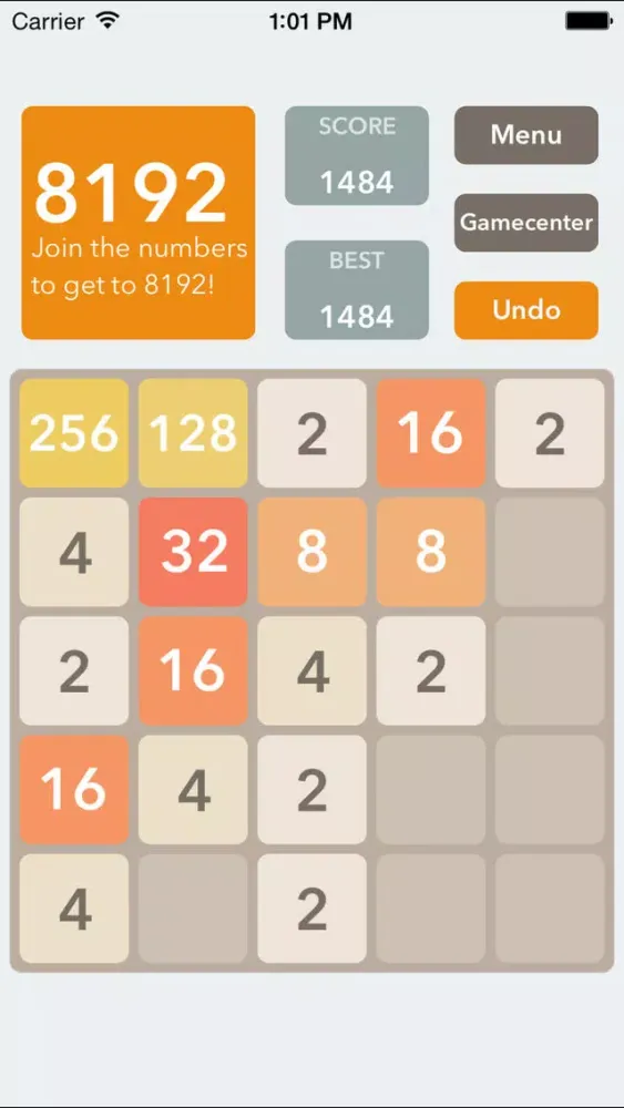 Zrzuty ekranu 2048 5x5 Undo
