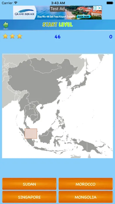 Captures d'écran de New Country Map Quiz