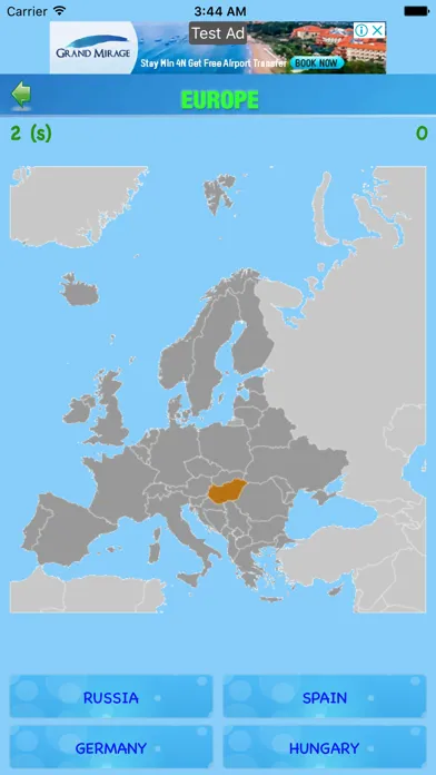 Captures d'écran de New Country Map Quiz