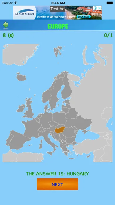 Captures d'écran de New Country Map Quiz