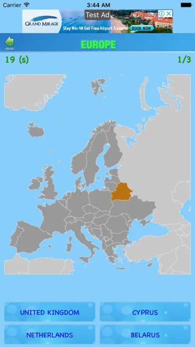 Captures d'écran de New Country Map Quiz