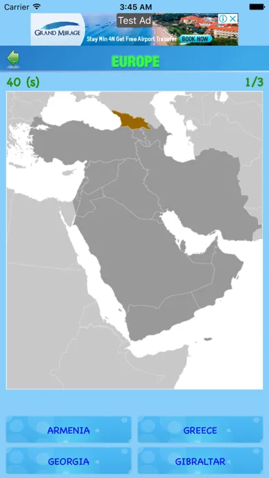 Captures d'écran de New Country Map Quiz