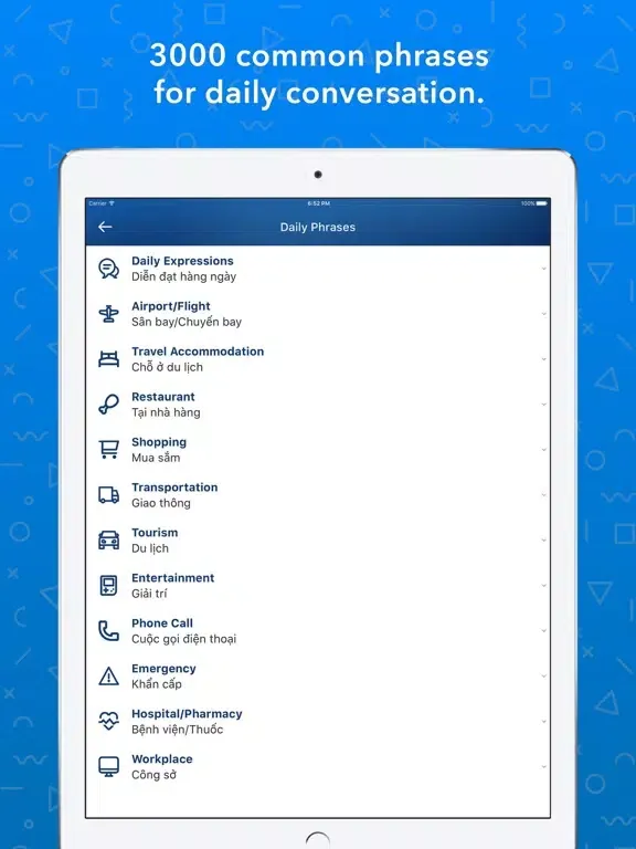 Vietnamese Dictionary Offline iPad  Ekran Görüntüleri