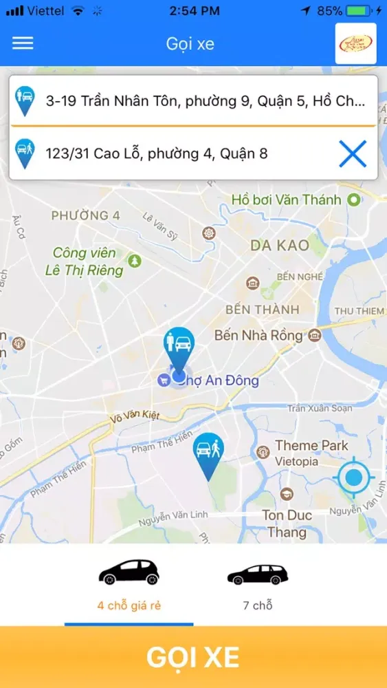Tangkapan layar Taxi TrangHiepThanh