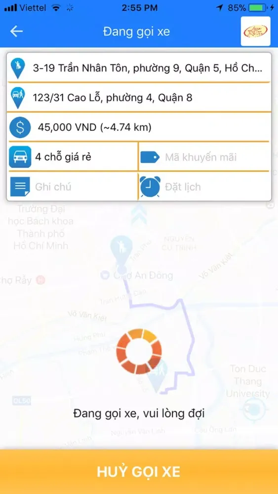 Tangkapan layar Taxi TrangHiepThanh