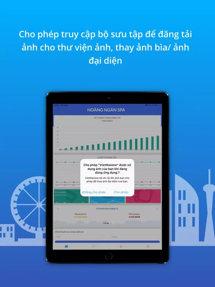 Tangkapan layar VietMaslow Cho Đối Tác iPad 