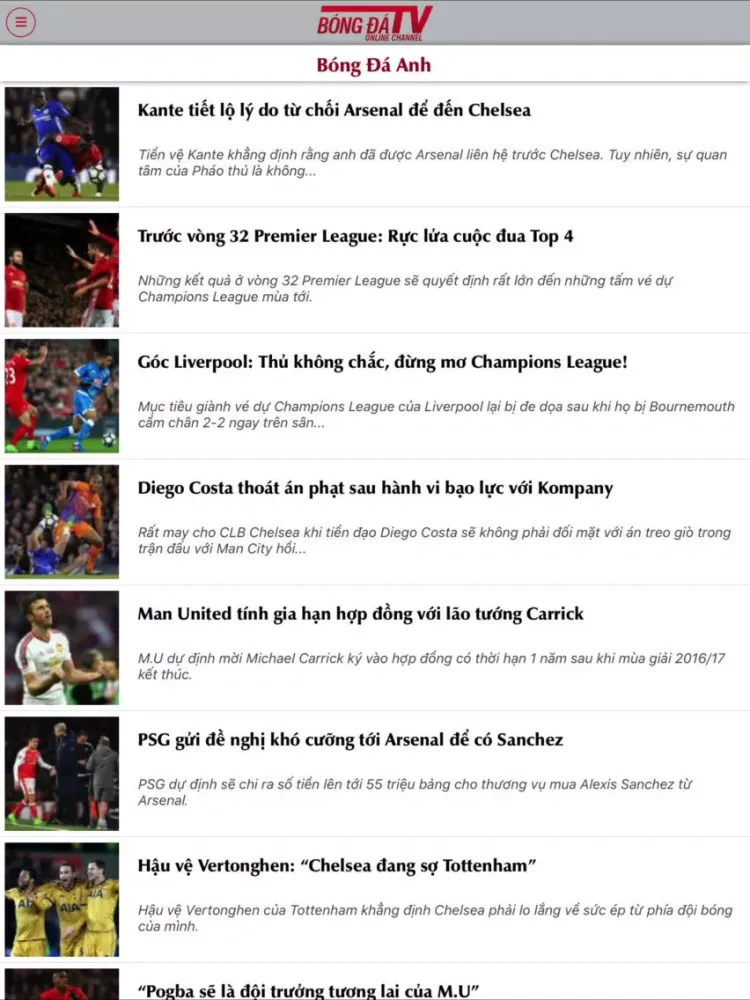 Kênh Bóng Đá - Phát bóng đá K+ iPad Screenshots