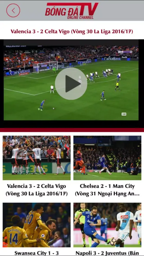 Kênh Bóng Đá - Phát bóng đá K+ Screenshots