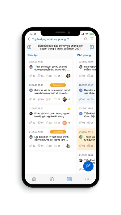 Screenshot di VNA BPM