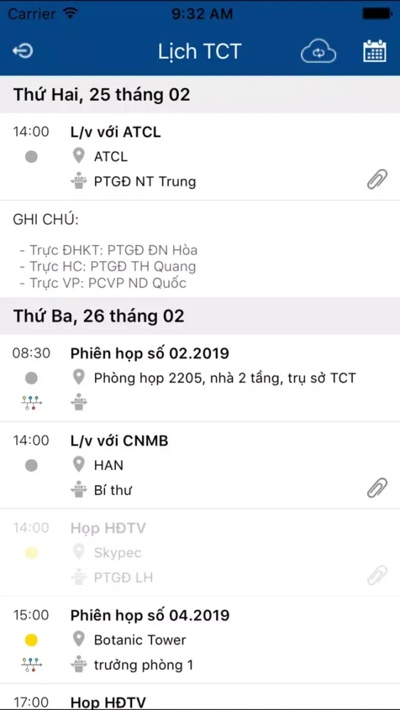 VNA Meeting Screenshots