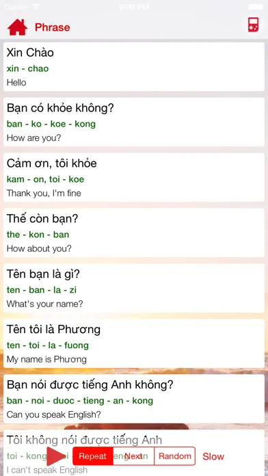 Скриншоты Learning Vietnamese