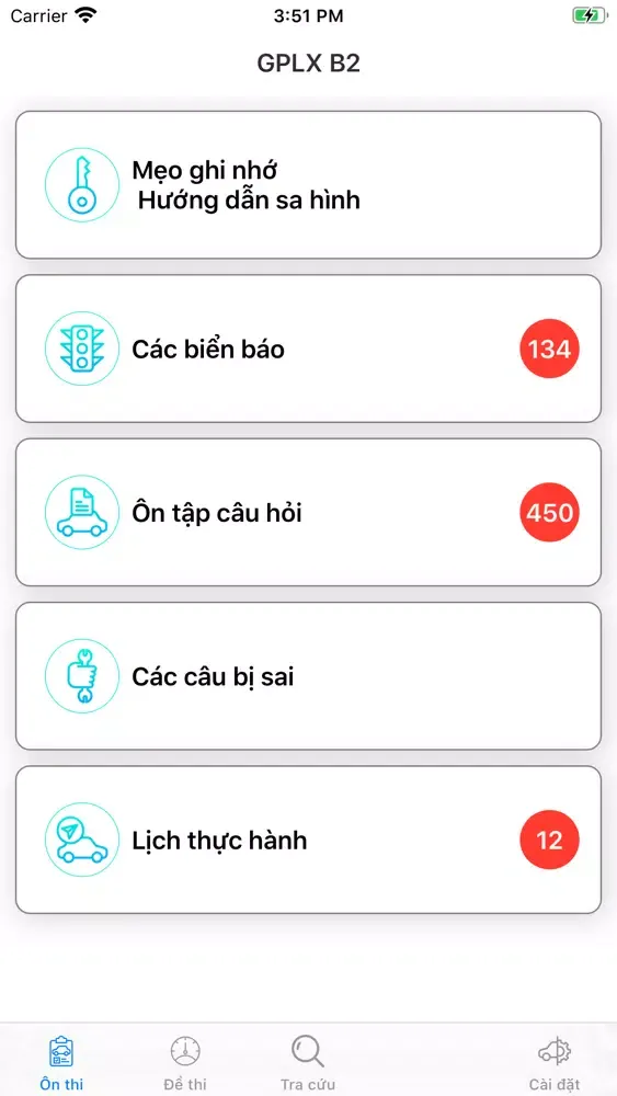 Ôn thi GPLX 2020 스크린샷