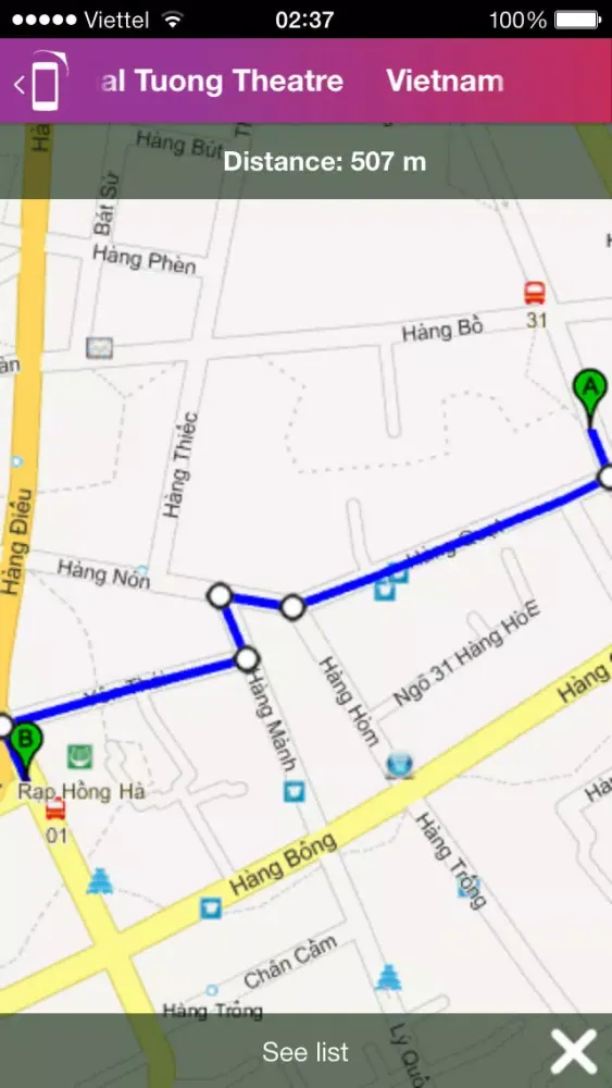 Ảnh chụp màn hình của Tourist.ONE - Easy Travel in VietNam