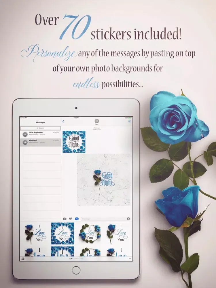 Screenshot di Flower Greetings Blue Roses iPad 