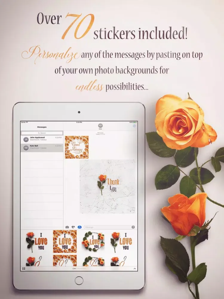 Capturas de pantalla de Flower Greetings Orange Roses iPad 