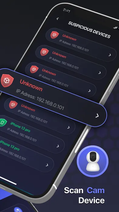 CamDetective: Device Scanner Screenshots