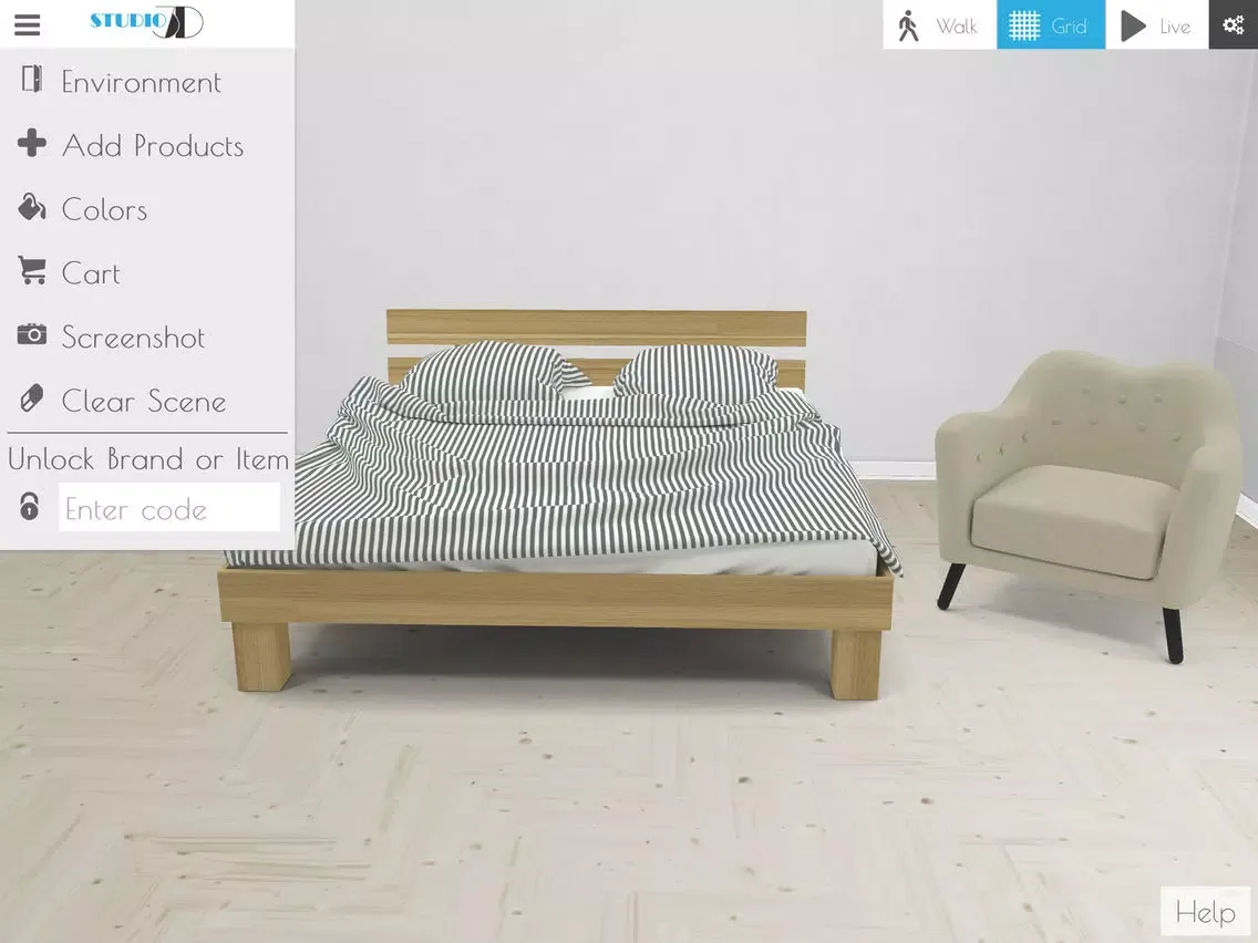 Tangkapan layar Studio3D iPad 