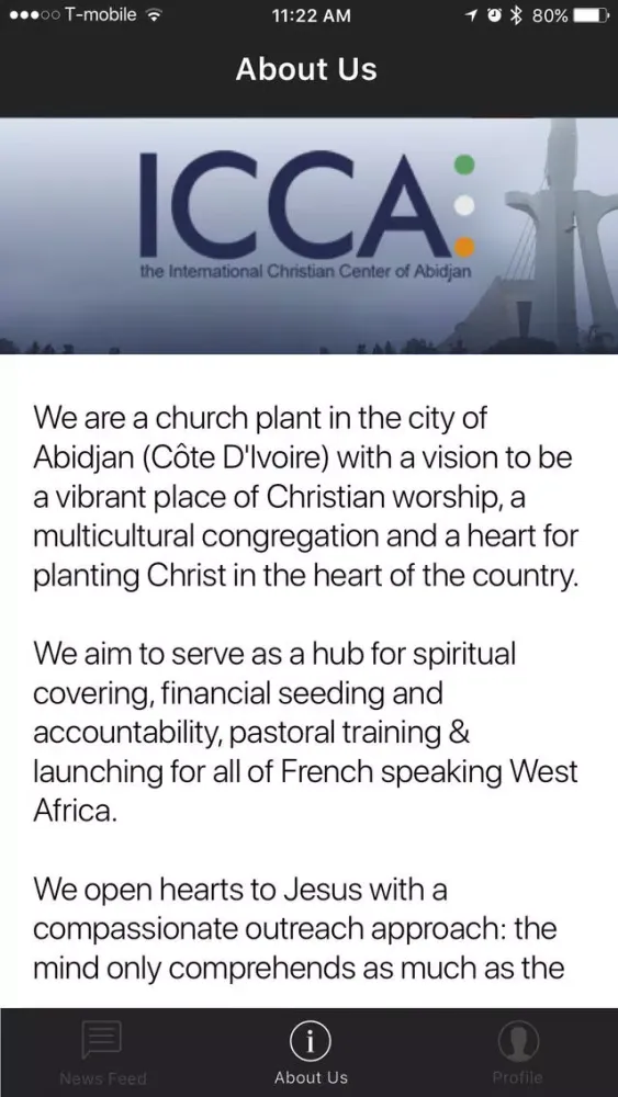 Zrzuty ekranu ICCA Abidjan