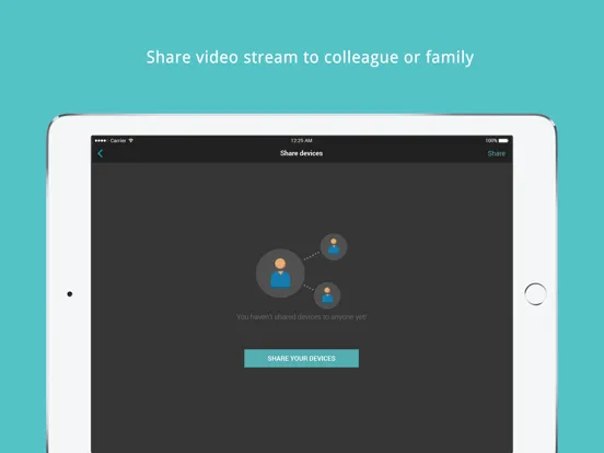 Tangkapan layar Vigilance Cloud Service iPad 