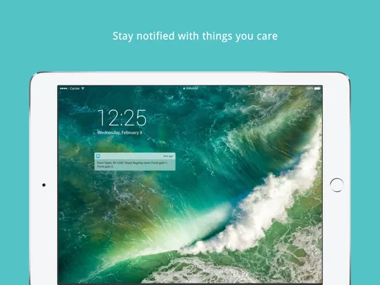 Tangkapan layar Vigilance Cloud Service iPad 