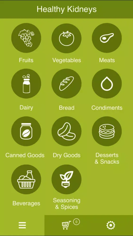 Healthy Kidneys Grocery List 스크린샷