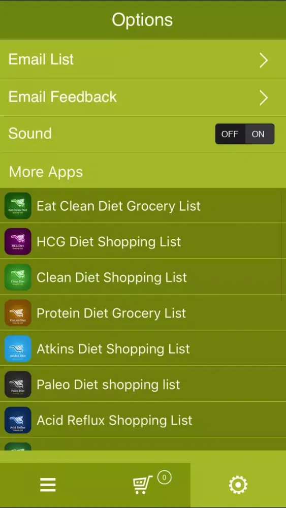 Healthy Kidneys Grocery List 스크린샷
