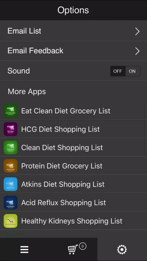 ภาพหน้าจอของ Paleo Diet shopping list