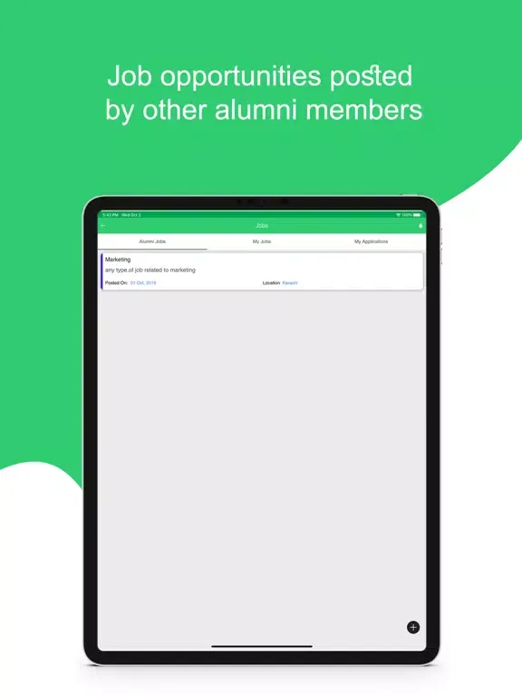 Zrzuty ekranu PESJ Alumni iPad 