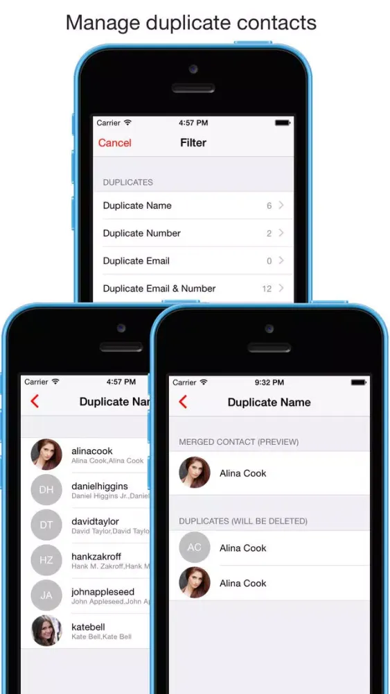 Capturas de tela do My Contacts Manager Pro