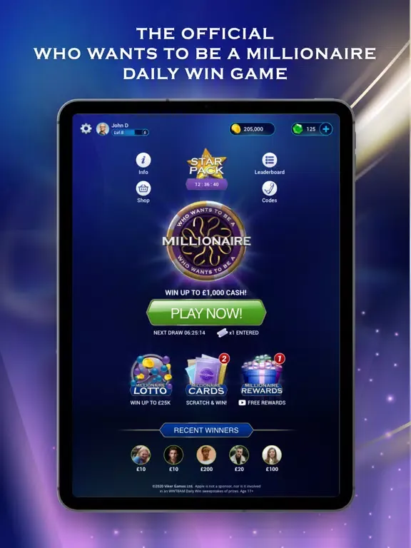 Capturas de tela do Millionaire - Daily Win iPad 