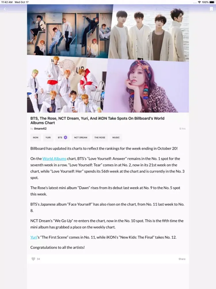 Soompi – K-Pop & K-Drama News iPad  Screenshots