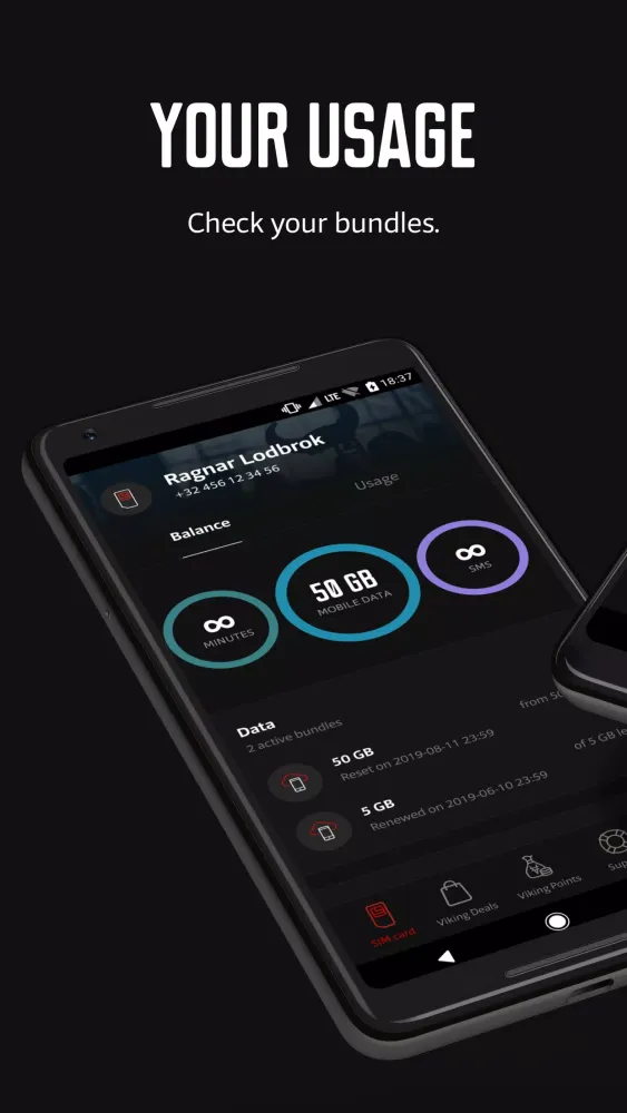 Screenshot di Mobile Vikings