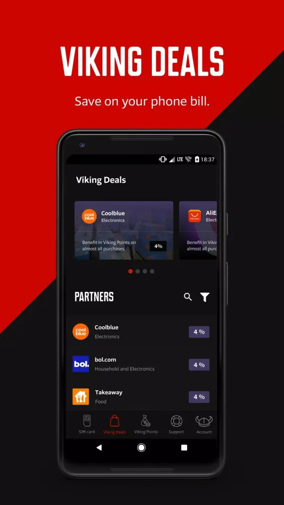 Screenshot di Mobile Vikings