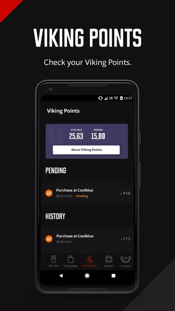 Screenshot di Mobile Vikings