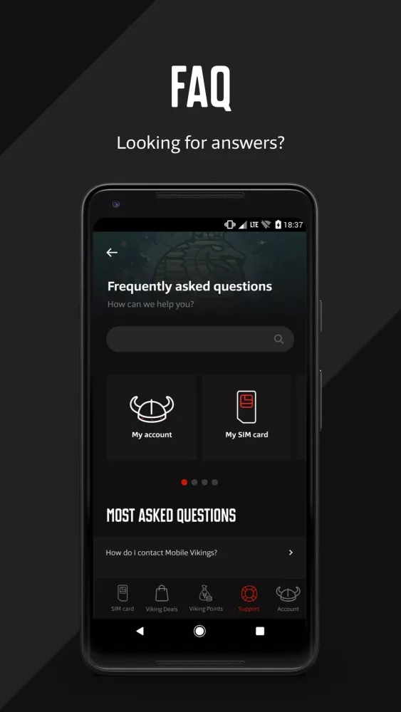 Screenshot di Mobile Vikings