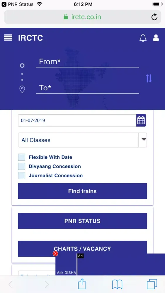 IRCTC Rail Info Ekran Görüntüleri