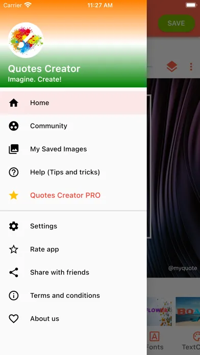 Captures d'écran de Quotes Creator - Post Maker
