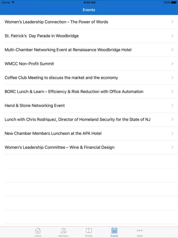 ภาพหน้าจอของ Woodbridge Metro Chamber iPad 